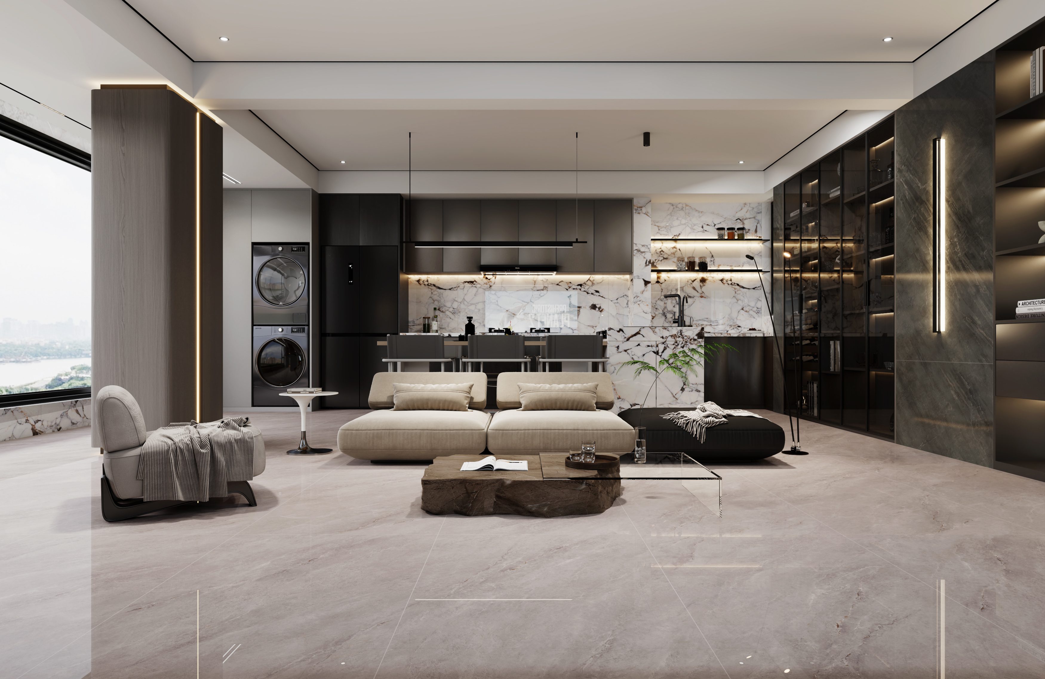 素灰漫纹 QCJ715LW220A 效果图