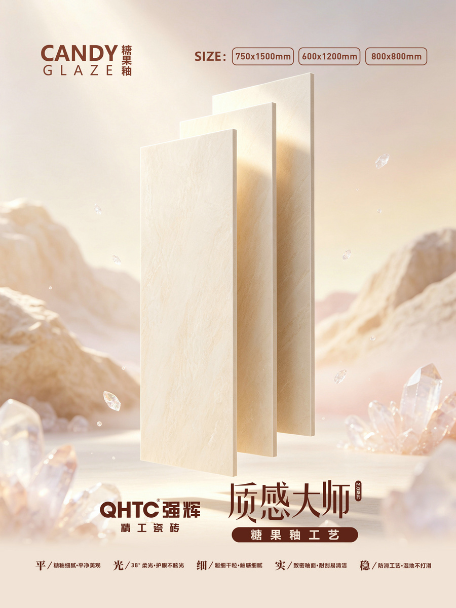 创新釉面工艺升级，强辉质感大师2.0糖果釉瓷砖焕新现代人居美学